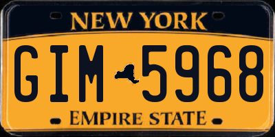 NY license plate GIM5968