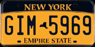 NY license plate GIM5969