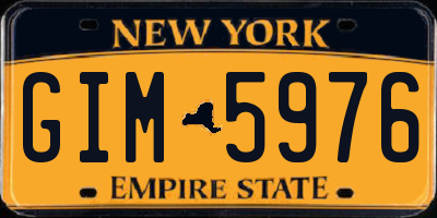 NY license plate GIM5976