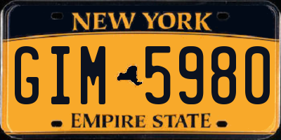 NY license plate GIM5980