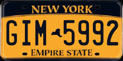 NY license plate GIM5992