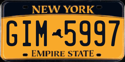 NY license plate GIM5997