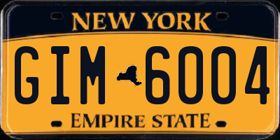 NY license plate GIM6004