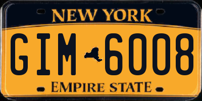 NY license plate GIM6008