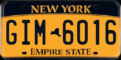 NY license plate GIM6016
