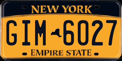 NY license plate GIM6027