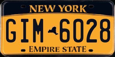 NY license plate GIM6028