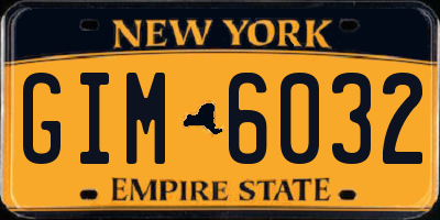NY license plate GIM6032