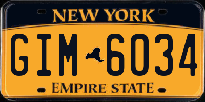 NY license plate GIM6034
