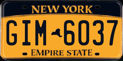 NY license plate GIM6037