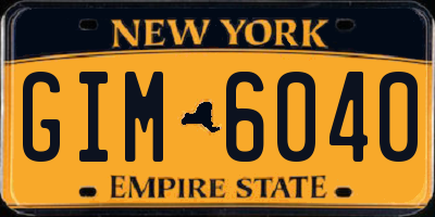 NY license plate GIM6040