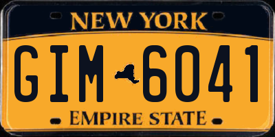 NY license plate GIM6041