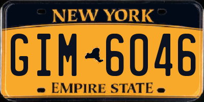 NY license plate GIM6046