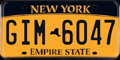 NY license plate GIM6047