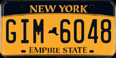 NY license plate GIM6048
