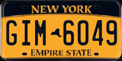 NY license plate GIM6049