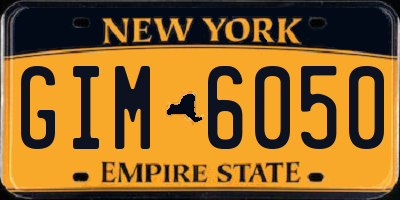 NY license plate GIM6050