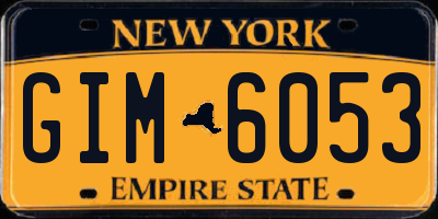 NY license plate GIM6053