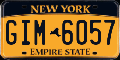 NY license plate GIM6057