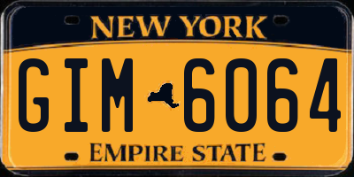 NY license plate GIM6064
