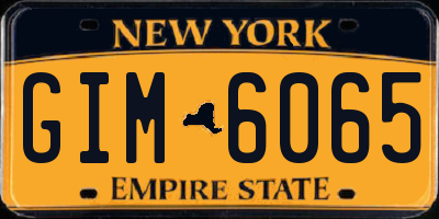 NY license plate GIM6065