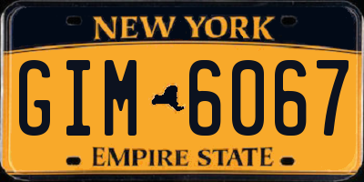 NY license plate GIM6067