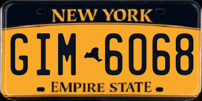 NY license plate GIM6068