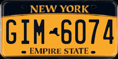 NY license plate GIM6074
