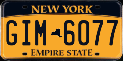NY license plate GIM6077