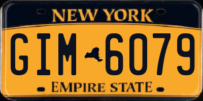 NY license plate GIM6079