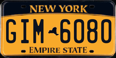 NY license plate GIM6080