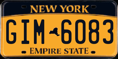 NY license plate GIM6083