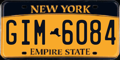 NY license plate GIM6084