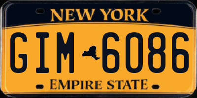 NY license plate GIM6086