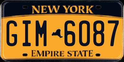 NY license plate GIM6087