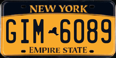 NY license plate GIM6089