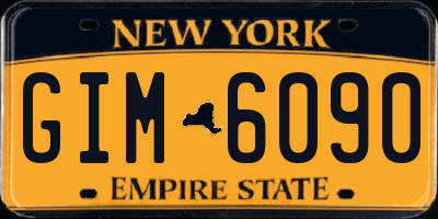 NY license plate GIM6090