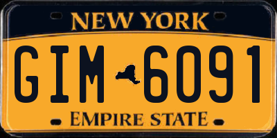 NY license plate GIM6091
