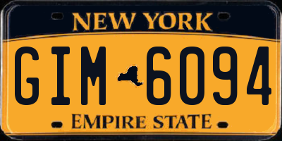 NY license plate GIM6094