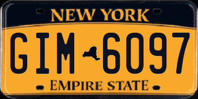 NY license plate GIM6097