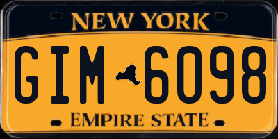 NY license plate GIM6098