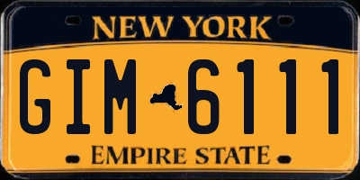 NY license plate GIM6111