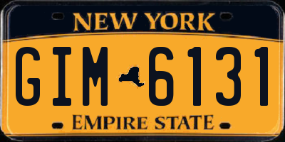 NY license plate GIM6131