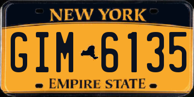 NY license plate GIM6135