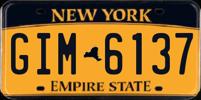 NY license plate GIM6137