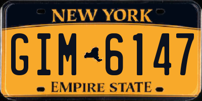 NY license plate GIM6147