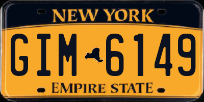NY license plate GIM6149