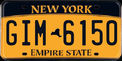 NY license plate GIM6150