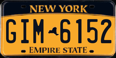 NY license plate GIM6152