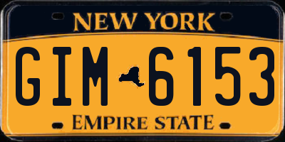 NY license plate GIM6153